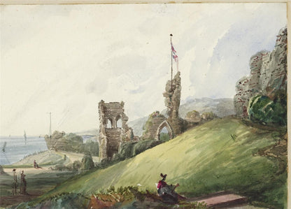 Mary Webster (1794-1883) - Watercolour Painting - Ruins Of Hastings Castle 18426
