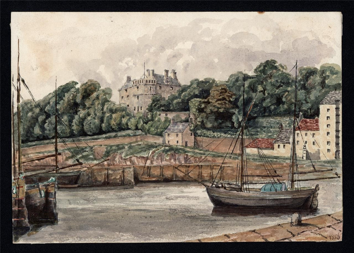 Burntisland Scotland 1856 - Antique Watercolour Painting - 19th Century2