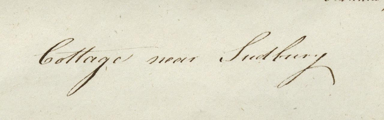 Mary Webster (1794-1883) Watercolour Painting - Cottage Near Sudbury London 18414