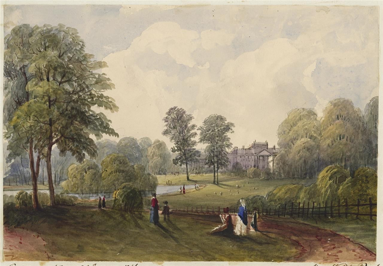 Mary Webster (1794-1883) Watercolour Painting Buckingham Palace London 18410