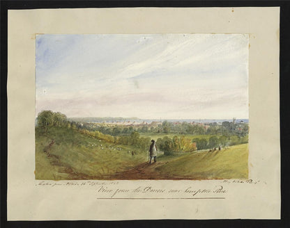 Mary Webster (1794-1883) Watercolour Painting Near Compton Place Eastbourne 18421