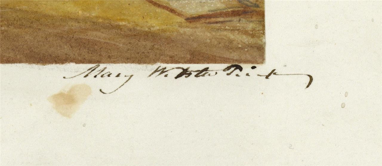 Mary Webster (1794-1883) Watercolour Painting - Elgin Cathedral Scotland 18442