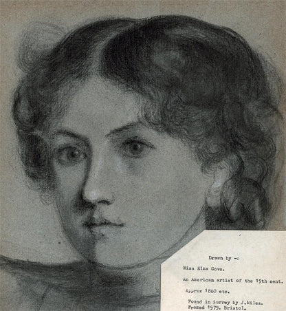 ELMA MARY GOVE (1832-1921) Pastel Drawing YOUNG LADY PORTRAIT - AMERICAN ARTIST4