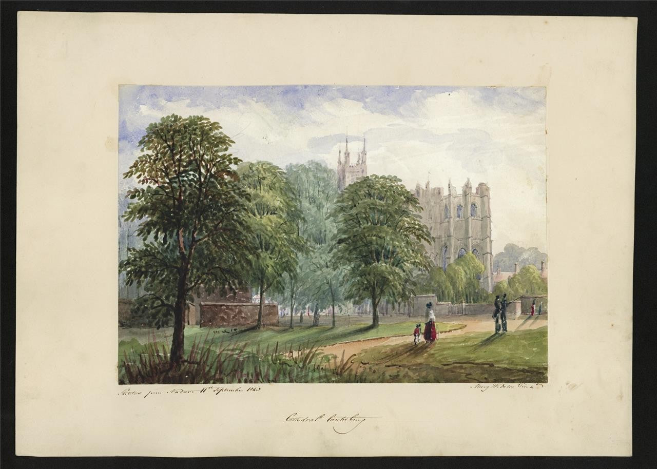 Mary Webster (1794-1883) - Watercolour Painting - Canterbury Cathedral 18431