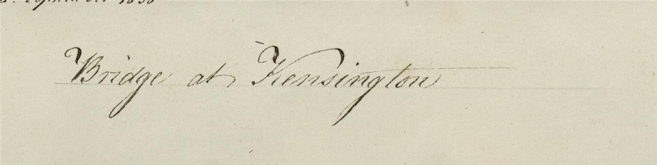 Mary Webster (1794-1883) Watercolour Painting Bridge At Kensington London 18386