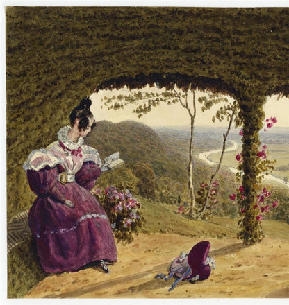 Cliveden Grounds Buckinghamshire - Antique Watercolour Painting - 19th Century5