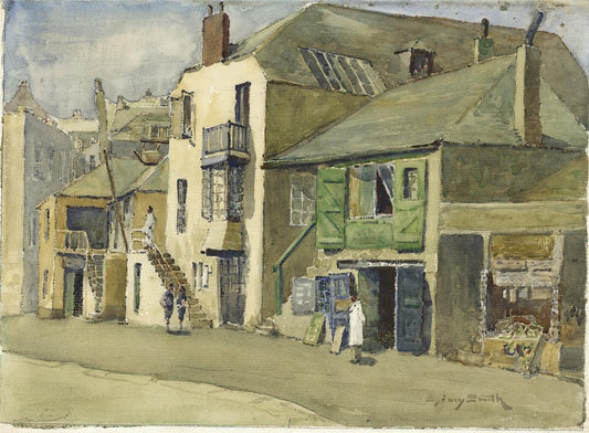 Sydney Smith (1912-1982) Watercolour Painting Street Scene - 20th Century0