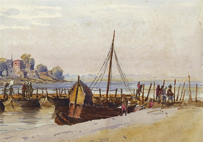 The Ganges Jhusi India 1905 - Watercolour Painting - Arthur Herbert Hussey3