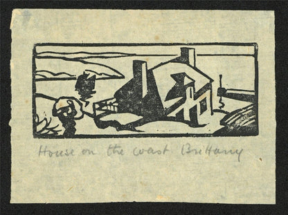 Ludovic-Rodo Pissarro (1878-1952) Wood Engraving - House On The Coast Brittany1