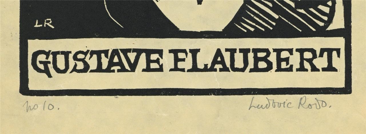 Ludovic-Rodo Pissarro (1878-1952) Signed Wood Engraving - Gustave Flaubert4