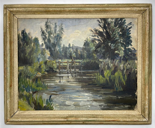 Maurice Codner (1888-1958) Oil Painting On The Lambourn Berkshire 19440