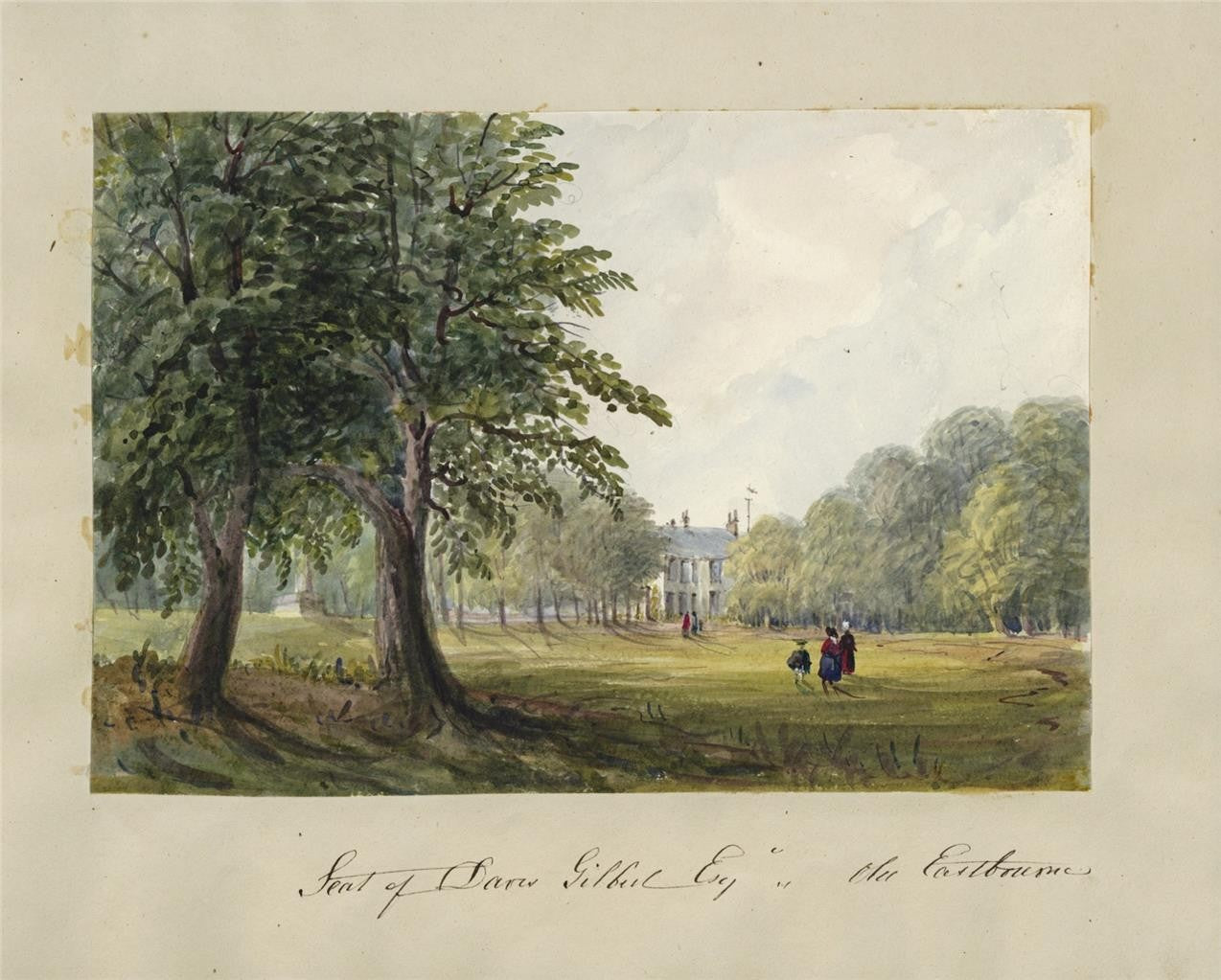 Mary Webster (1794-1883) Watercolour Painting - Old Eastbourne 19th Century5