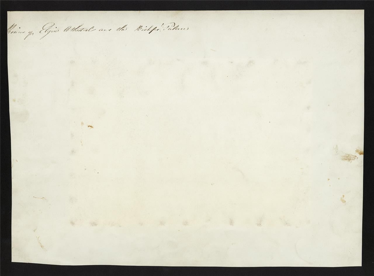 Mary Webster (1794-1883) Watercolour Painting - Elgin Cathedral Scotland 18446