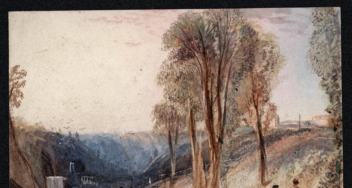 POSSIBLY JOHN FRANCIS SALMON Small Watercolour Painting 1861 - LANDSCAPE4