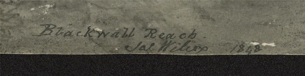 James Wilcox (17781865) Watercolour Painting  Blackwall Reach London 18432