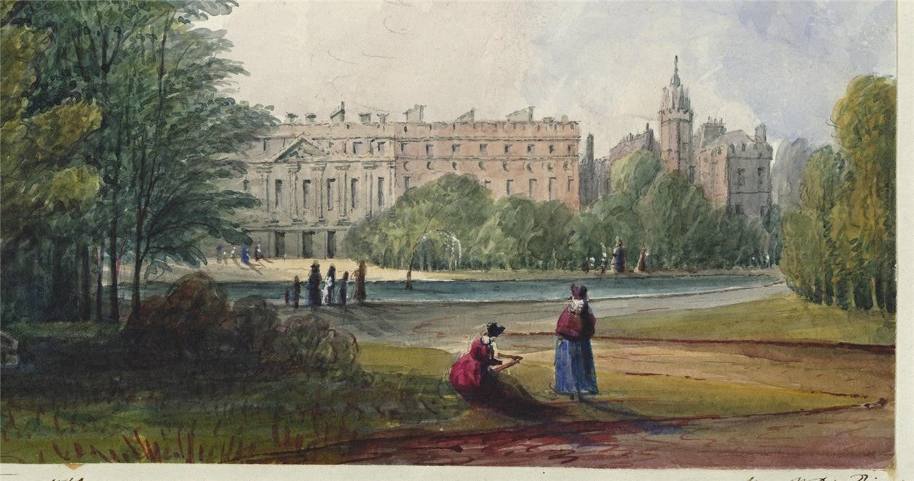 Mary Webster (1794-1883) Watercolour Painting Hampton Court Palace London 18425