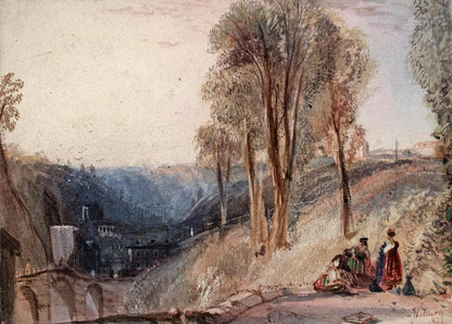 POSSIBLY JOHN FRANCIS SALMON Small Watercolour Painting 1861 - LANDSCAPE0