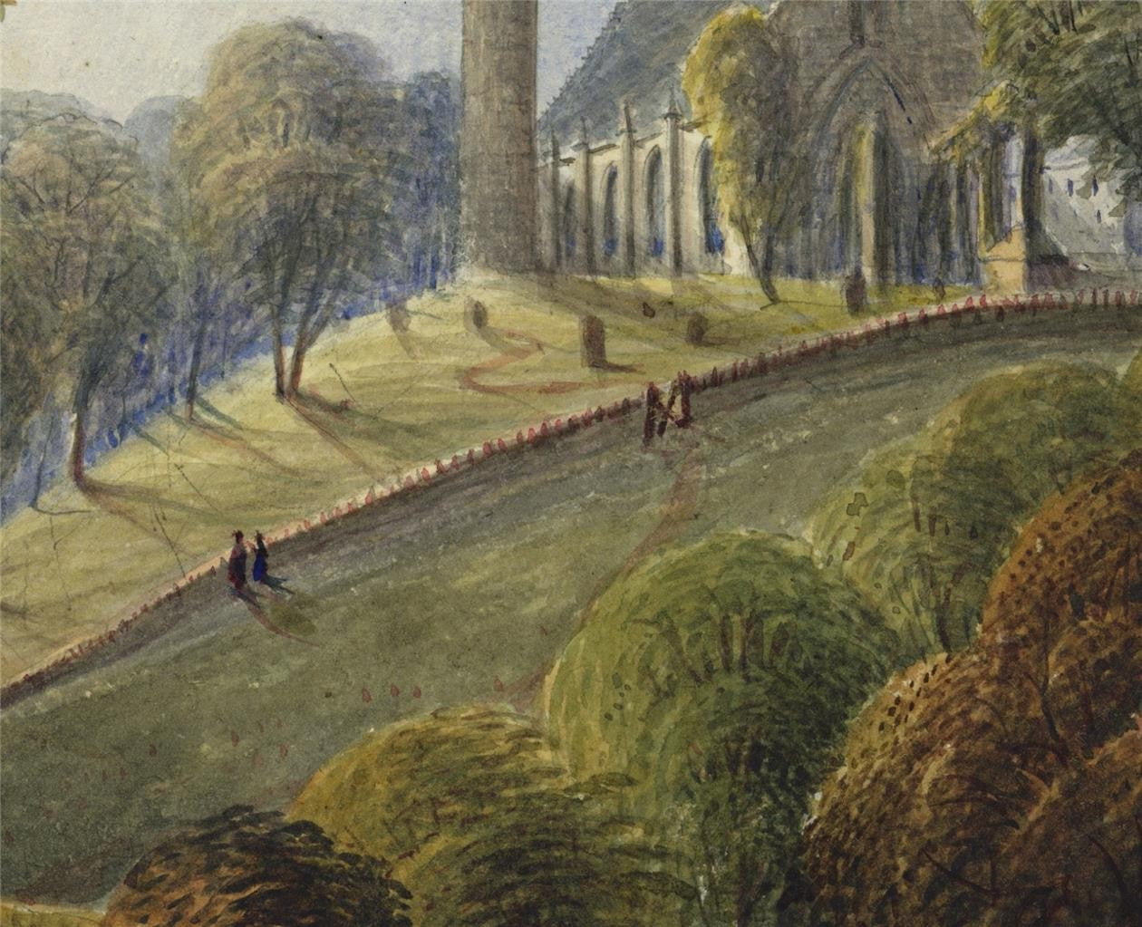 Mary Webster (1794-1883) Watercolour Painting - Brechin Cathedral Scotland 18559