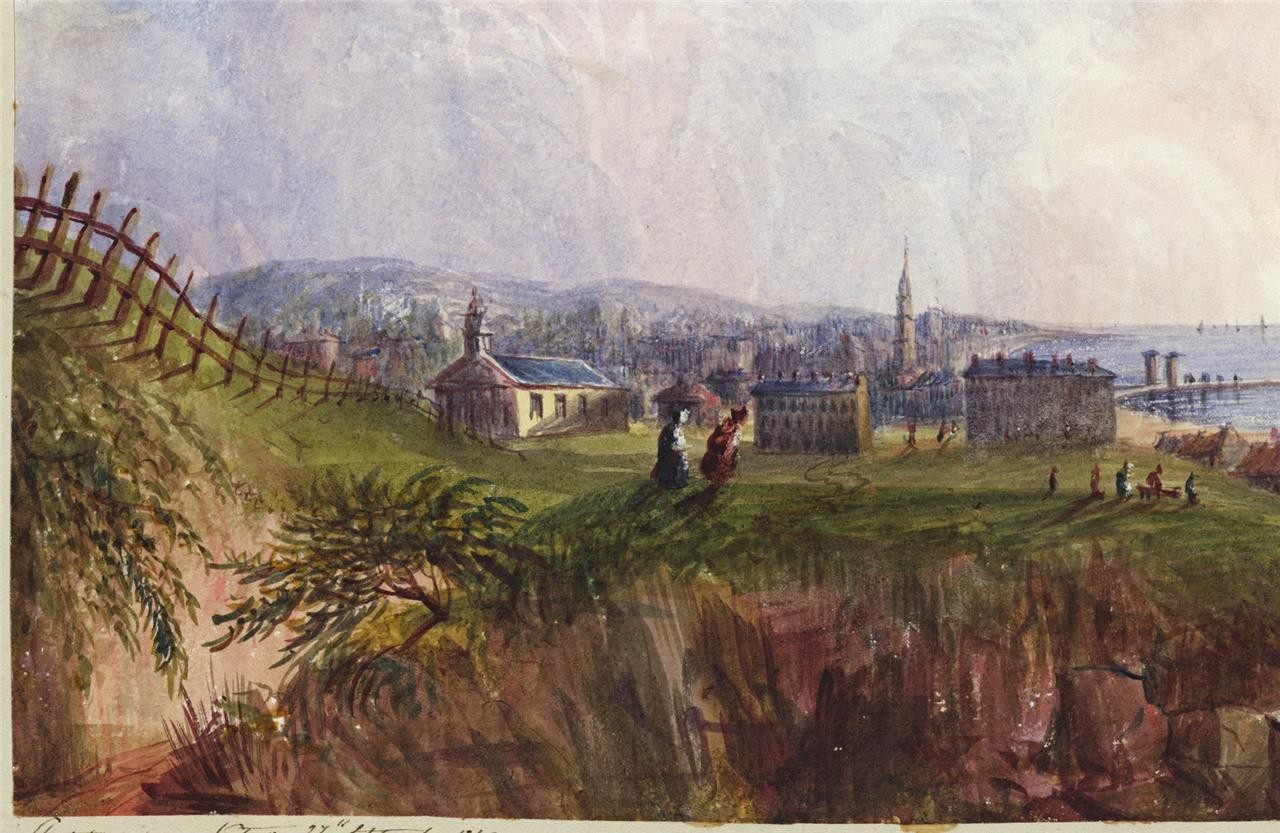 Mary Webster Watercolour Painting Herne Bay From The Downs - Kent - 19th Century5