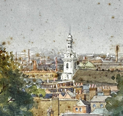 C B Core Watercolour Painting Landscape At Greenwich London 19386