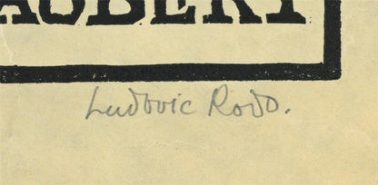 Ludovic-Rodo Pissarro (1878-1952) Signed Wood Engraving - Gustave Flaubert2