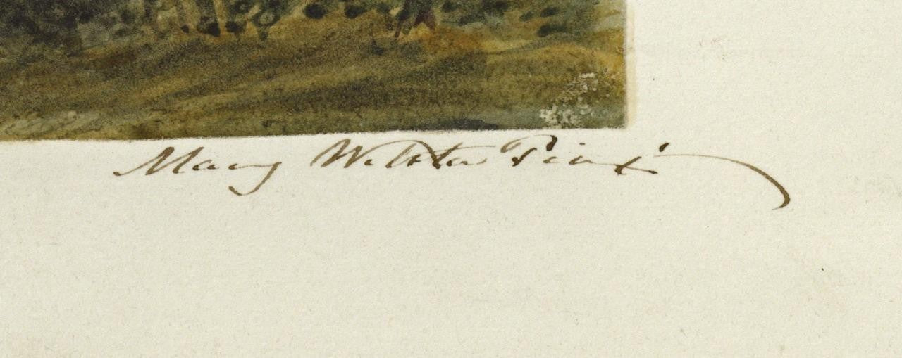 Mary Webster (1794-1883) Watercolour Painting Elgin Cathedral Scotland 18442