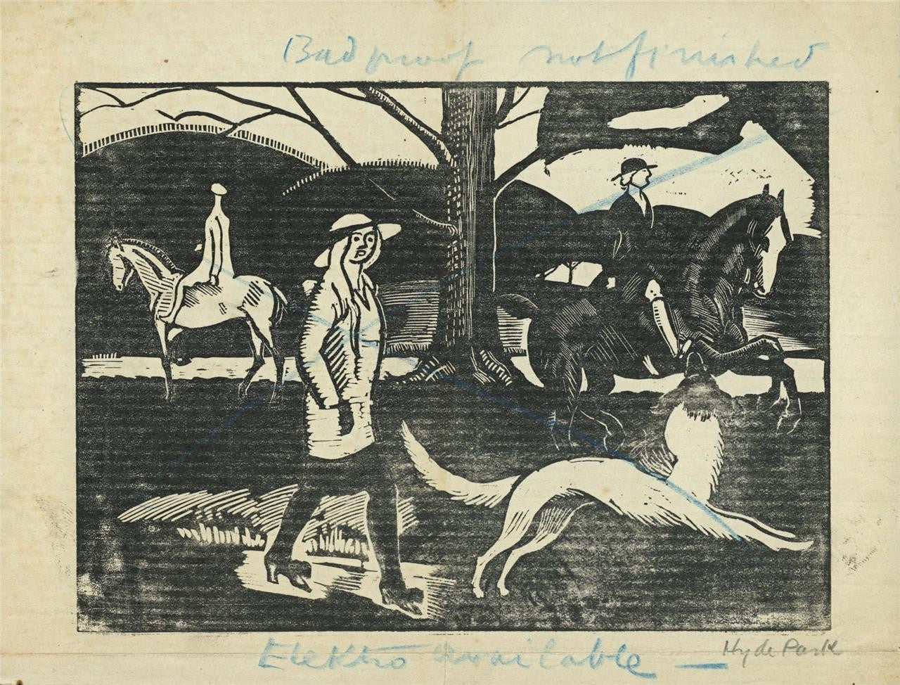 Ludovic-Rodo Pissarro (1878-1952) Antique Wood Engraving - Hyde Park London2