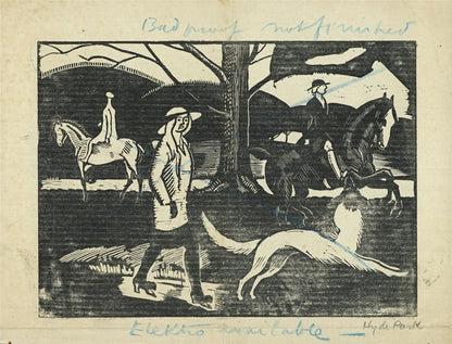 Ludovic-Rodo Pissarro (1878-1952) Antique Wood Engraving - Hyde Park London2