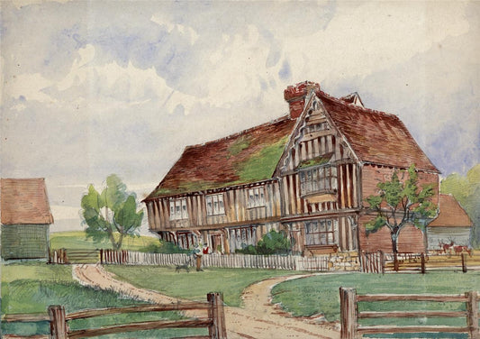 Manor Farm Bidborough Kent - Watercolour Painting - James Foster Wadmore0