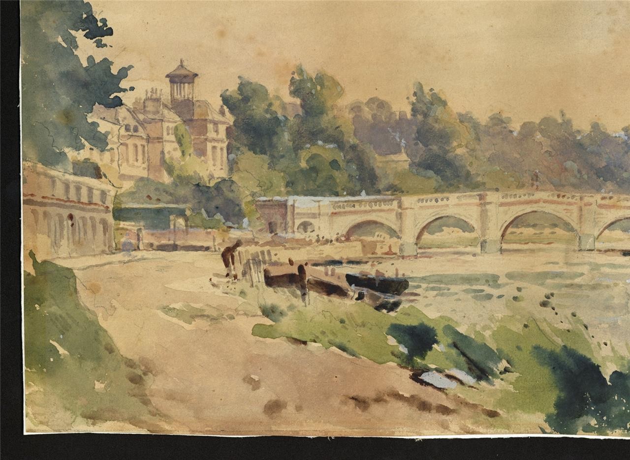 Richmond Bridge London - Watercolour Painting - Late 19th / Early 20th Century4