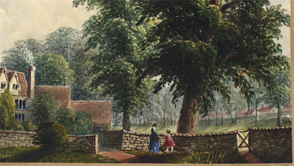 Mary Webster (1794-1883) - Watercolour Painting Village Scenery Eastbourne 18527