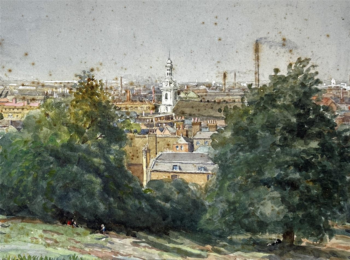 C B Core Watercolour Painting Landscape At Greenwich London 19383