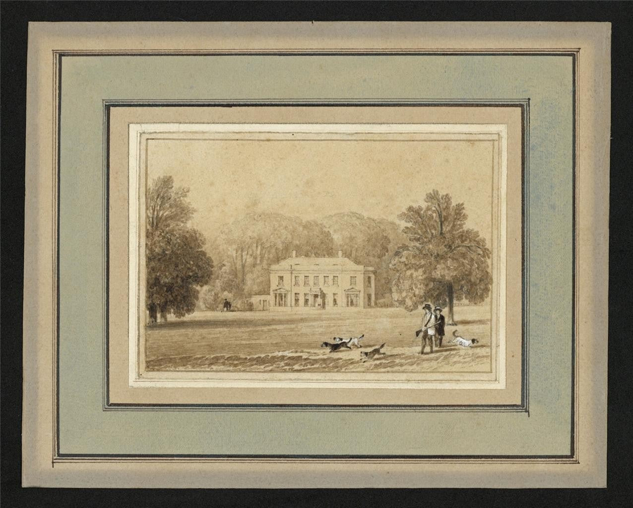 John Preston Neale (1780-1847) Watercolour Painting Sunninghill Park Berkshire1