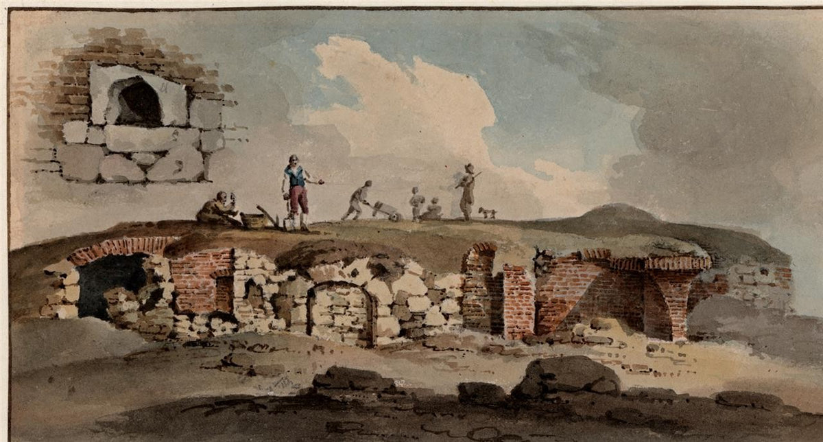 Ruins Of Sanctuary Church Westminster London Watercolour Painting 19th Century8