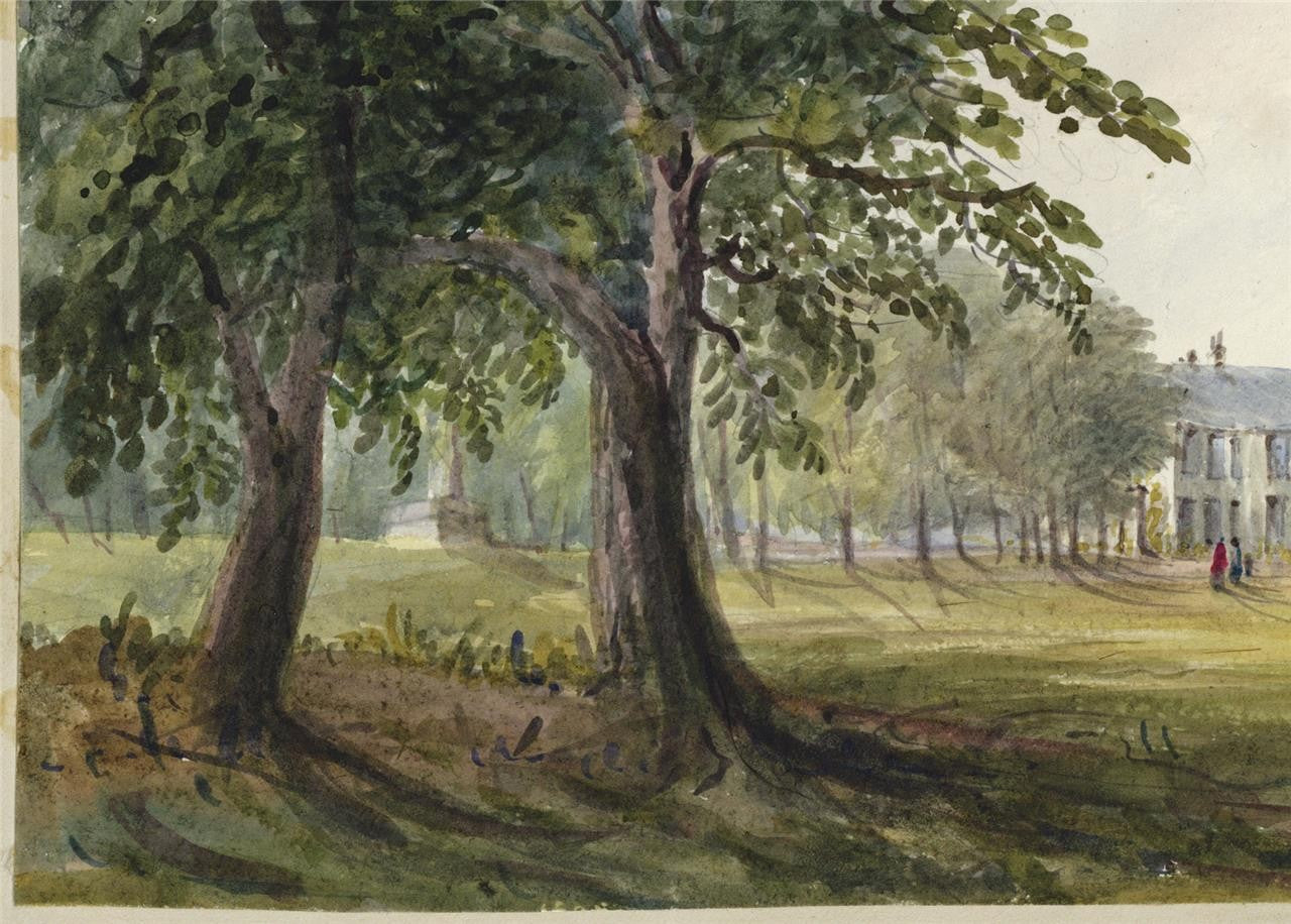 Mary Webster (1794-1883) Watercolour Painting - Old Eastbourne 19th Century4