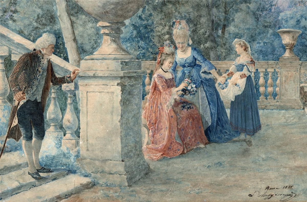 Luigi Maggiorani - Watercolour Painting - Rome / Roma Italy 1875 19th Century0