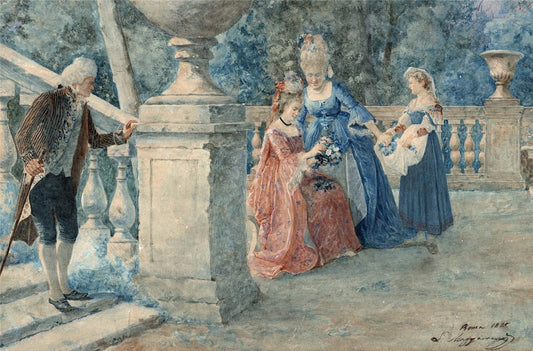 Luigi Maggiorani - Watercolour Painting - Rome / Roma Italy 1875 19th Century0
