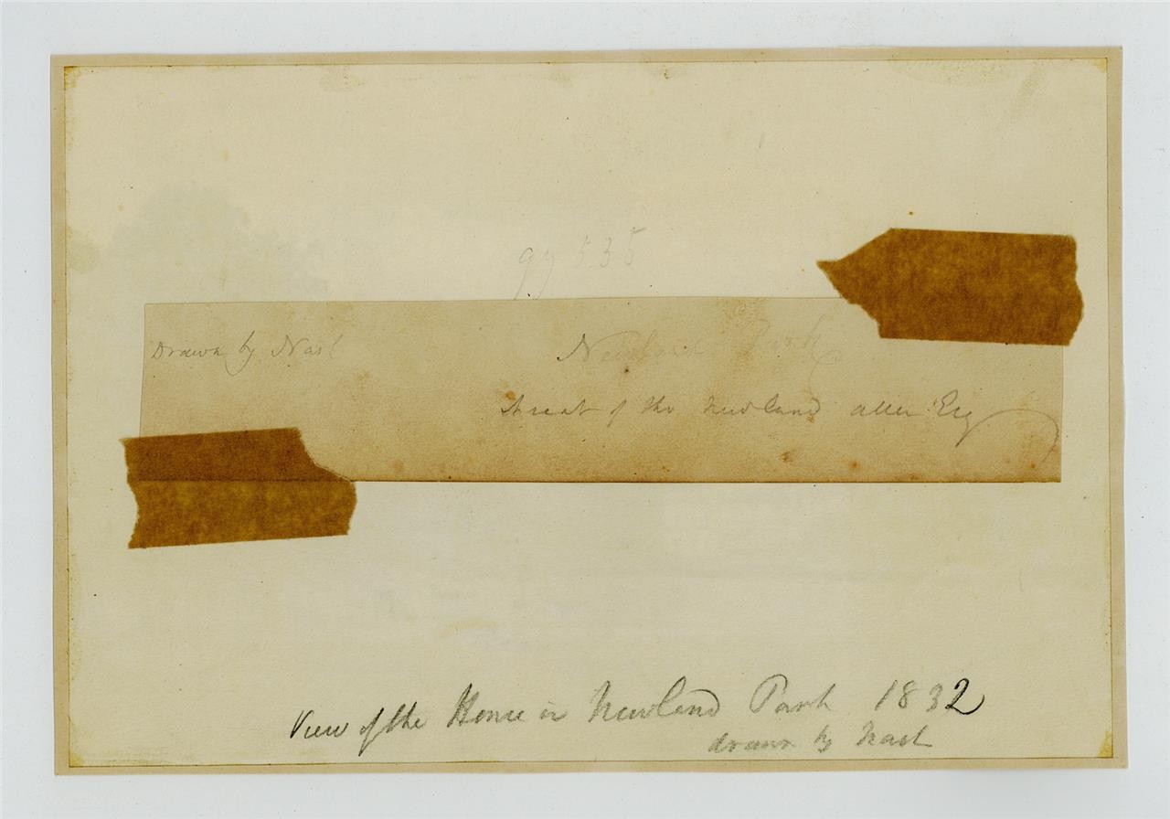 Newland Park Buckinghamshire 1832 - Antique Watercolour Painting - Nash7