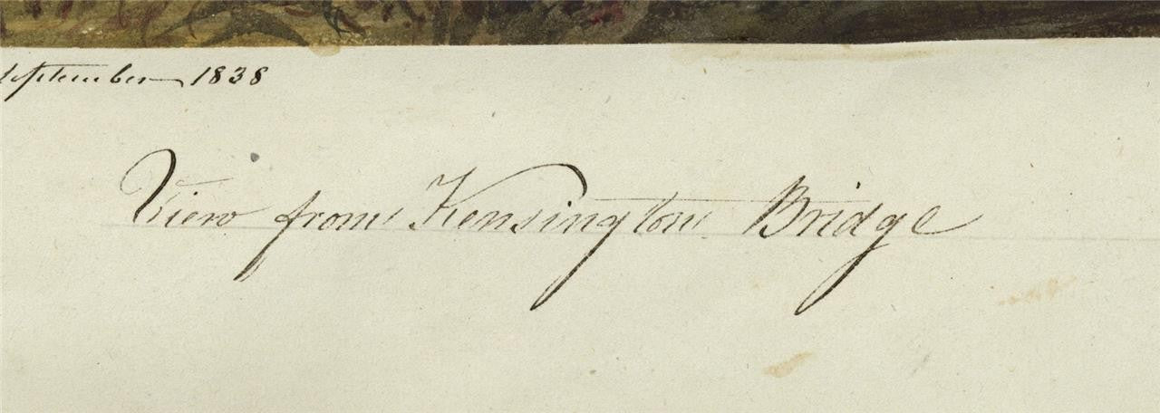 Mary Webster Watercolour Painting View From Kensington Bridge London 18388