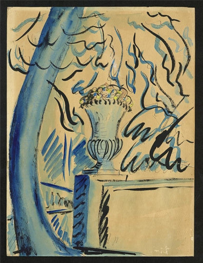 Phyllis Chilton Osborne Watercolour Painting Garden Scene1