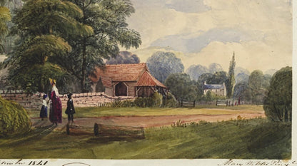 Mary Webster (1794-1883) Watercolour Painting - Farm Near Sudbury London 18416
