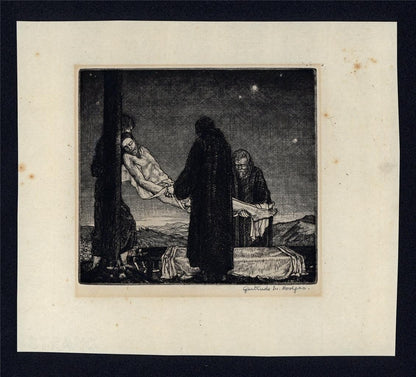 Gertrude Martin Hodges (1902-1989) - Signed Etching - Deposition Of Christ1