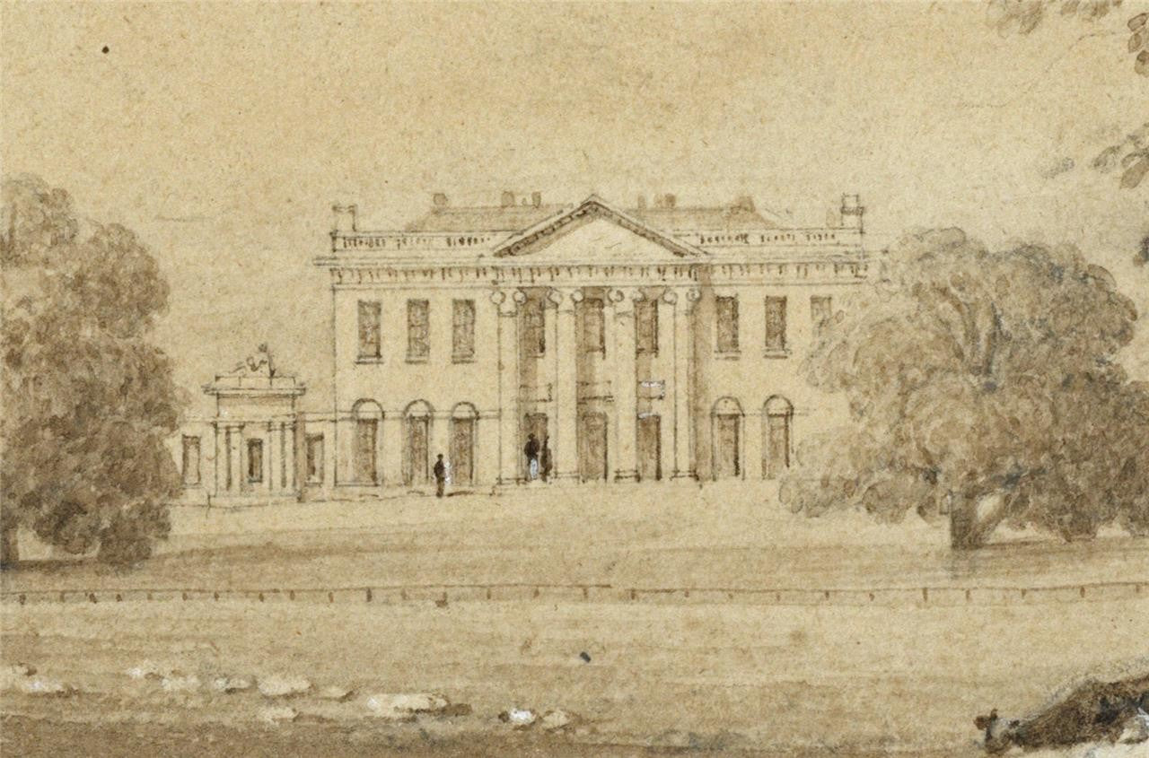 John Preston Neale (1780-1847) Watercolour Painting Silwood Park Berkshire2