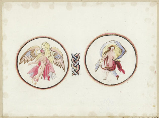 Mary Webster (1794-1883) Watercolour Painting Study Of The Roman Pavement Bignor0