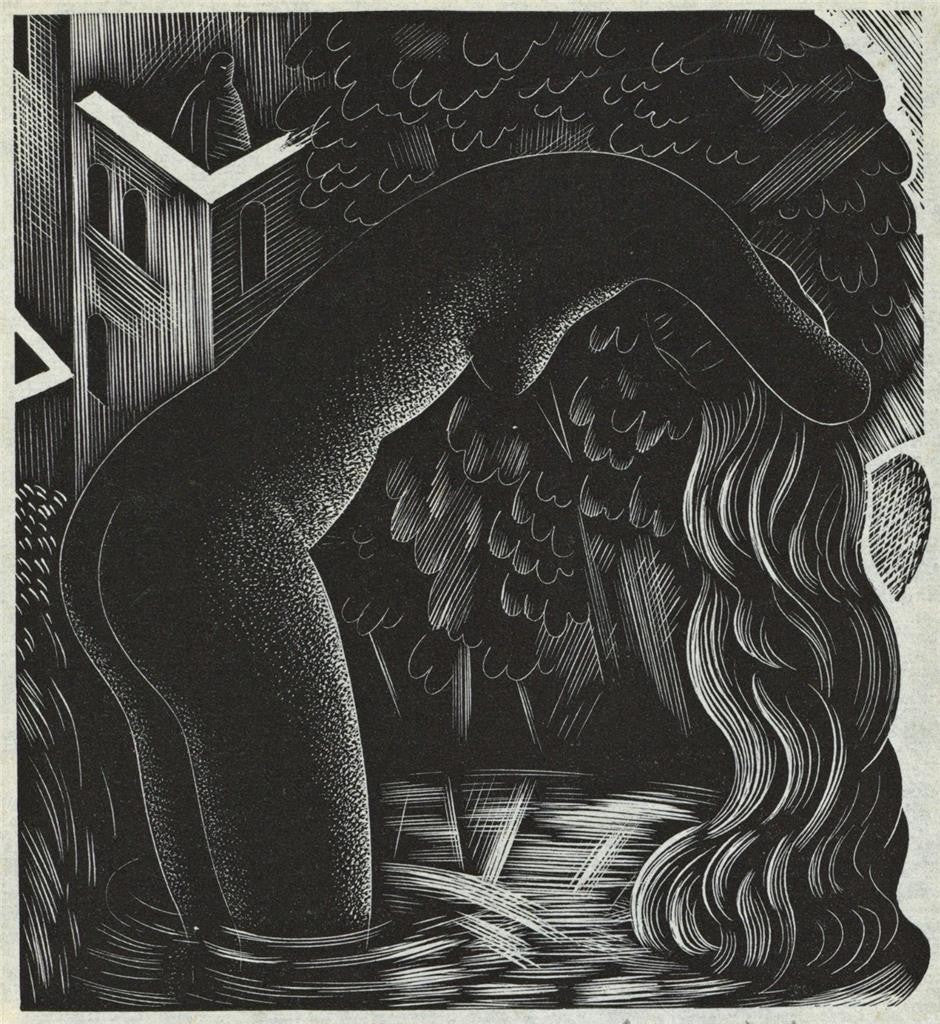 John Farleigh (1900-1965) Pencil Signed Wood Engraving The Story of David 19340