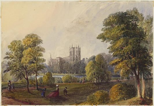 Mary Webster (1794-1883) Watercolour Painting Westminster Abbey London 18410