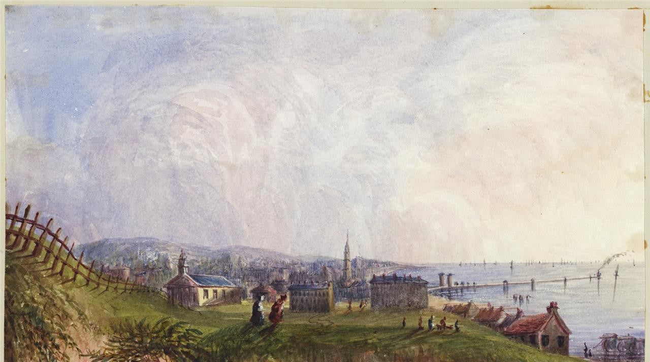 Mary Webster Watercolour Painting Herne Bay From The Downs - Kent - 19th Century7
