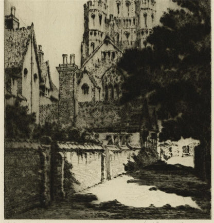 Sybil Andrews (1898-1992) Pencil Signed Etching - King's School Ely5