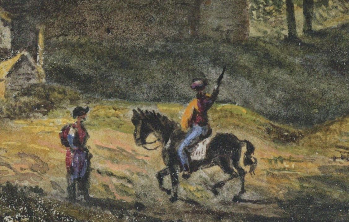 Thirlwall Castle Northumberland - Small Watercolour Painting - 19th Century7