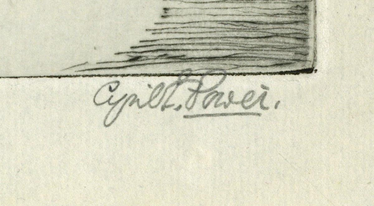 Cyril Edward Power (1872-1951) Pencil Signed Etching St John's College Cambridge2